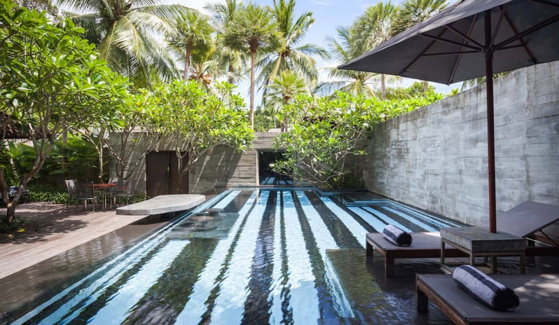 The Slate-One Bedroom Pool Villa-Pool from Lounger Shorter Day time